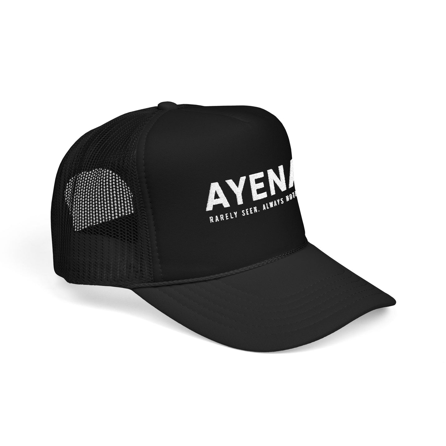 AYENA Foam Trucker Hat — 'Rarely Seen, Always Noticed' Mesh Cap