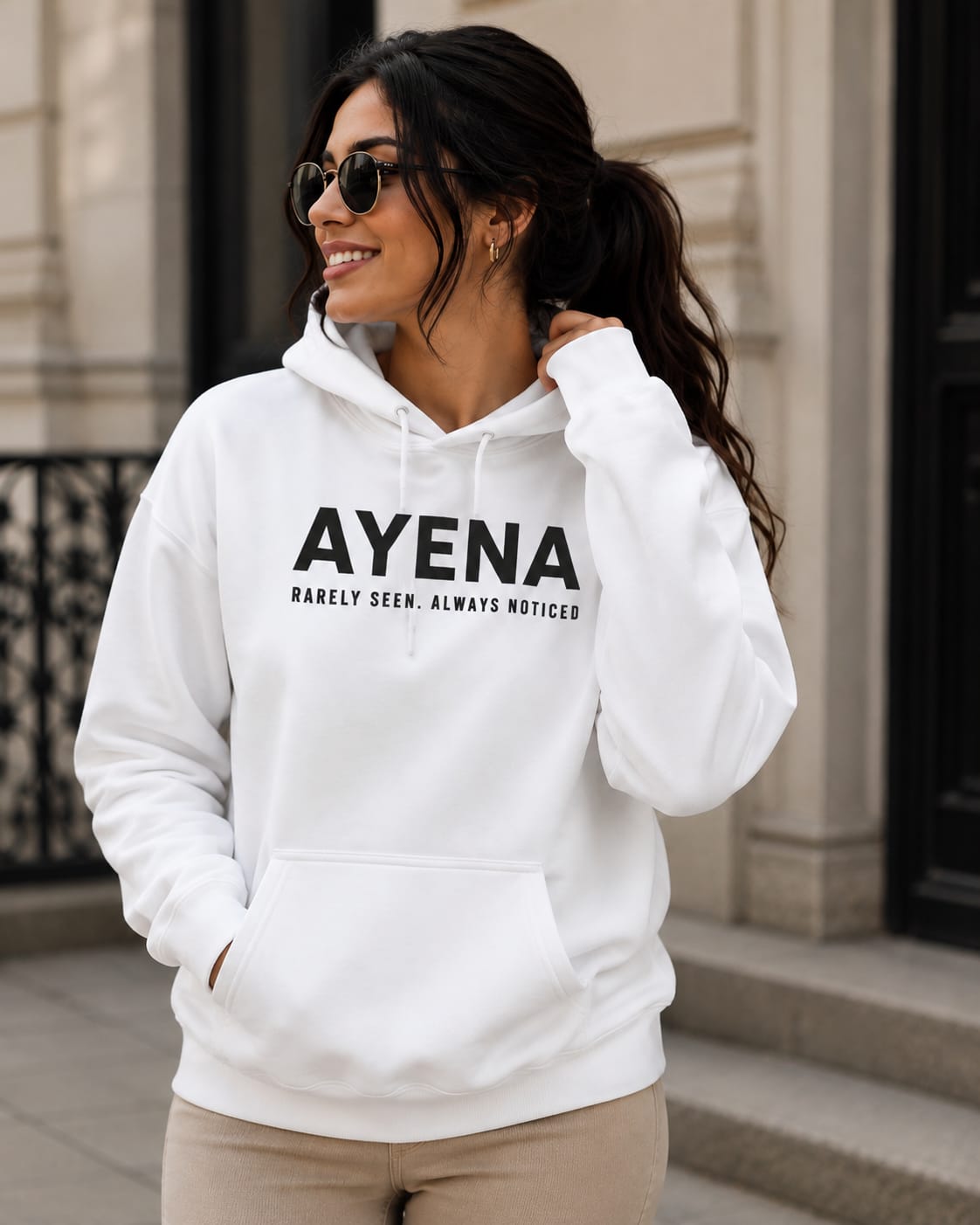 Ayena Hoodie - Rarely Seen. Always Noticed