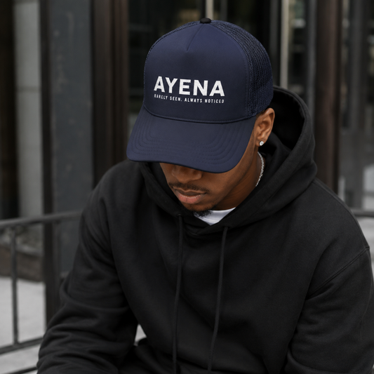 AYENA Trucker Hat — 'Rarely Seen, Always Noticed' Foam Mesh Cap