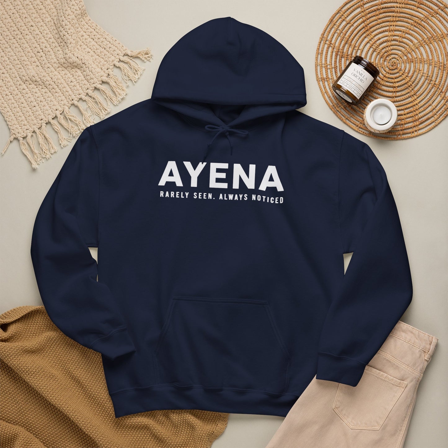 Ayena Hoodie - Rarely Seen. Always Noticed