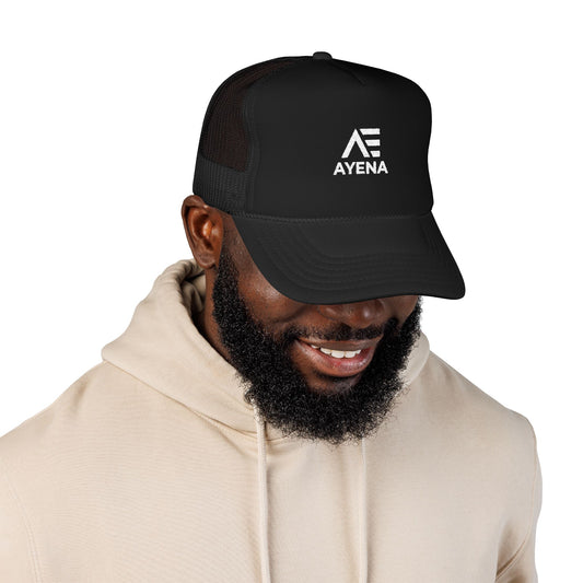 Ayena Foam Trucker Hat — Retro Logo Mesh Cap