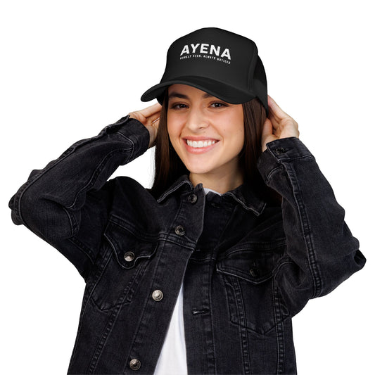 AYENA Foam Trucker Hat — 'Rarely Seen, Always Noticed' Mesh Cap